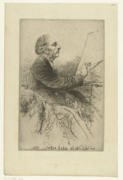 Self-Portrait of Francis Seymour-Haden by Francis Seymour Haden (Sir) (signed by artist)