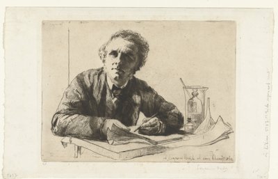 Self-Portrait of Francis Seymour-Haden by Francis Seymour Haden (Sir) (signed by artist)