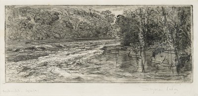 A Likely Place for a Salmon, 1889 by Francis Seymour Haden