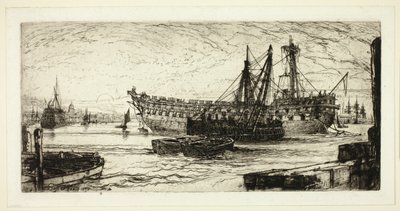 Breaking Up of the Agamemnon, No. 1 by Francis Seymour Haden
