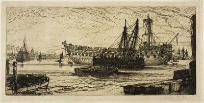 Breaking Up of the Agamemnon, No. I by Francis Seymour Haden