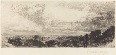 Out of Study Window by Francis Seymour Haden