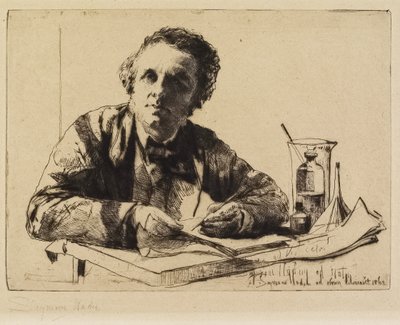 Portrait of Francis Seymour Haden (No. 2) (While Etching), 1862 by Francis Seymour Haden