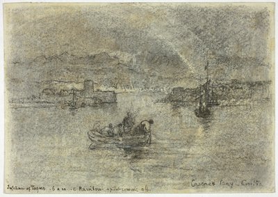Rainbow over Cascais Bay, Sintra, Portugal by Francis Seymour Haden