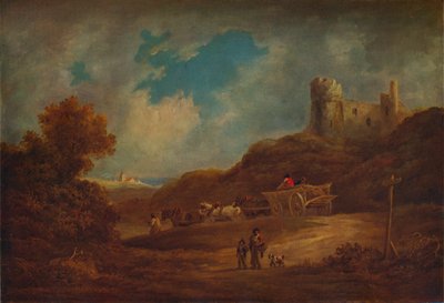 A Castle, with Waggon and Horses, c1886 by Francis Towne