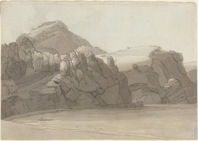 A Rocky Shore at Coombmartin, Devon by Francis Towne
