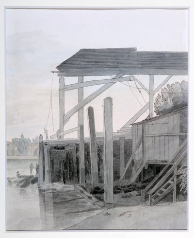 A Wharf by Francis Towne