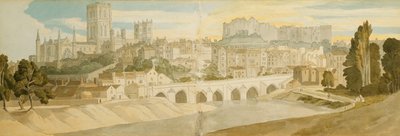 Durham Cathedral and Castle from the River Wear, 1811 by Francis Towne