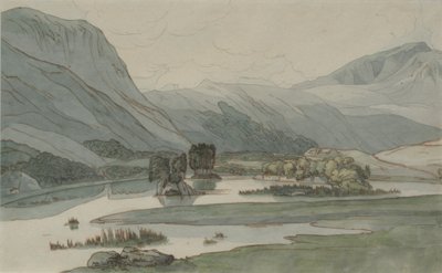 Rydal Water with the Grasmere Hills, 1786 by Francis Towne
