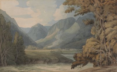 View in Borrowdale of Eagle Crag and Rosthwaite by Francis Towne