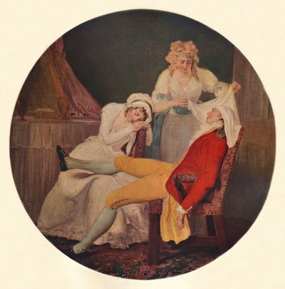 Lady Easys Steinkirk: A Scene from The Fearless Husband by Colley Cibber Act V, Scene 5 by Francis Wheatley