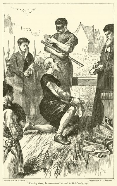 Kneeling down, he commended his soul to God by Francis Wilfred Lawson