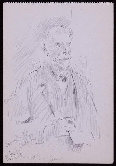 Portrait of A Beresford Pite by Francis Wilfred Lawson