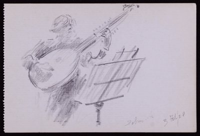 Portrait of Arnold Dolmetsch by Francis Wilfred Lawson