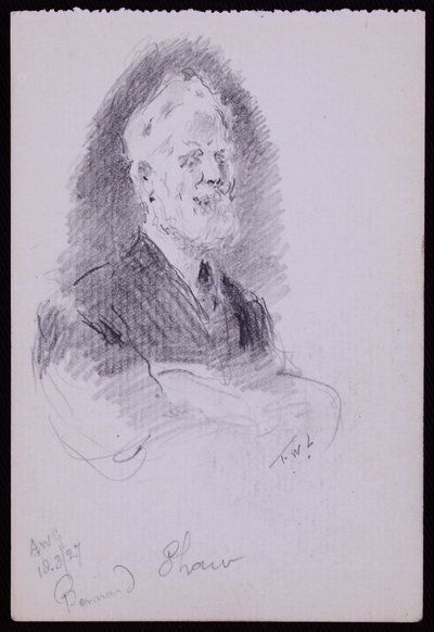 Portrait of George Bernard Shaw by Francis Wilfred Lawson