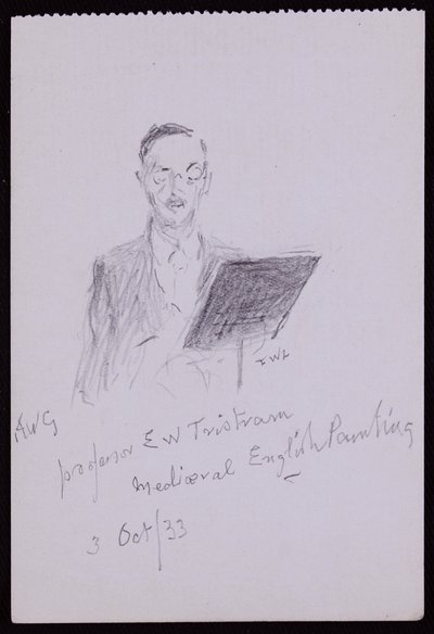 Portrait of Professor EW Tristram by Francis Wilfred Lawson