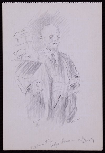 Portrait of Sir George Clausen by Francis Wilfred Lawson