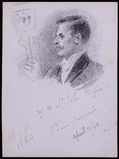 Portrait of WH St John Hope by Francis Wilfred Lawson