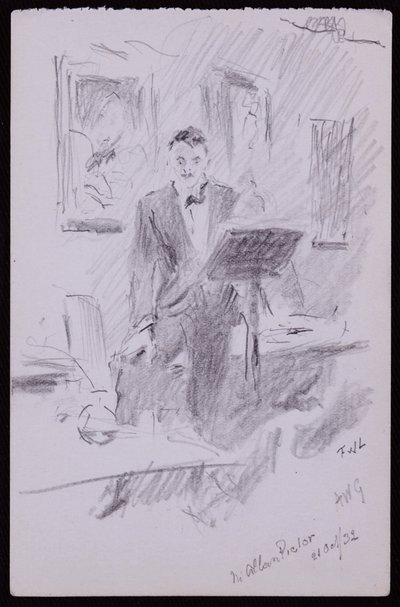 Portrait of W Allan Pictor by Francis Wilfred Lawson