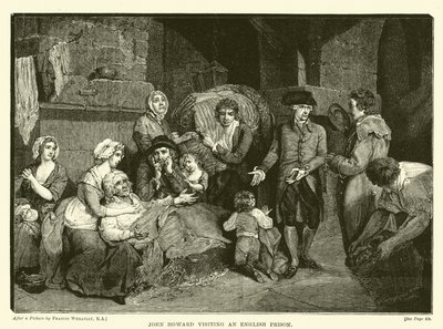 John Howard visiting an English prison by Francis after Wheatley