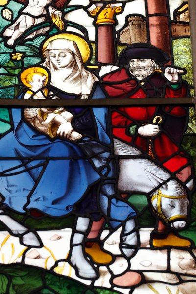 Holy Family, Flight into Egypt by Francisco (attr.to) Henriques