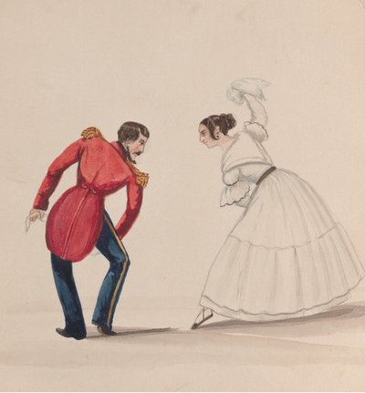 A Peruvian Man and Woman Dancing the Zamacueca, ca. 1848 by Francisco