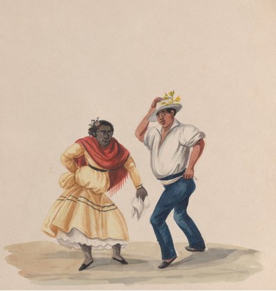 A Man and a Woman Dancing, from a Group of Drawings Depicting Peruvian Costume, 1848 by Francisco