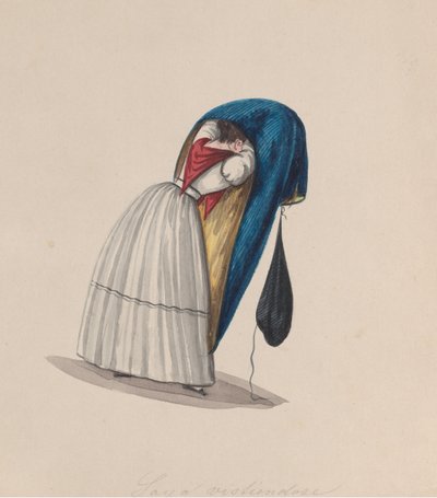 A woman getting into her saya viewed from behind by Francisco