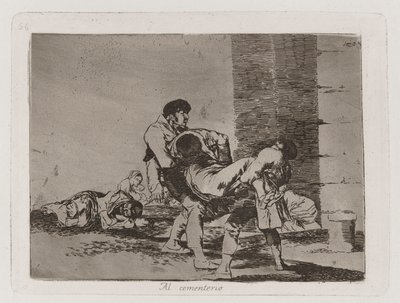 To the Cemetery, Plate 56 from The Disasters of War by Francisco de Goya