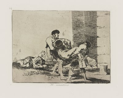 To the Cemetery, pl. 56 from the Series The Disasters of War by Francisco de Goya