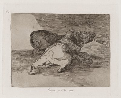 He Gets Something Out of It, Plate 40 from The Disasters of War by Francisco de Goya