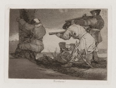 Barbarians!, Plate 38 from The Disasters of War by Francisco de Goya