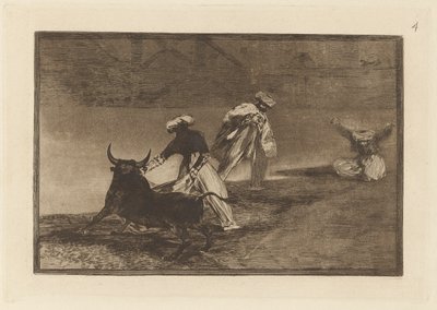 They Play Another with the Cape in the Enclosure, Plate 4 from La Tauromaquia by Francisco de Goya