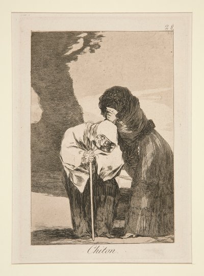 Hush, Plate 28 from the Series Los Caprichos by Francisco de Goya