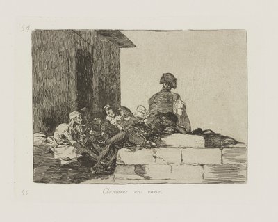 Clamores en vano. (Appeals Are in Vain), plate 54 from the series Los desastres de la guerra (The Disasters of War) by Francisco de Goya