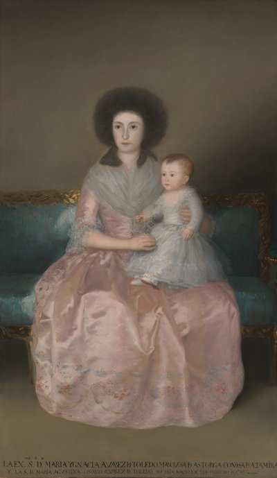 Countess of Altamira and Her Daughter, María Agustina by Francisco de Goya