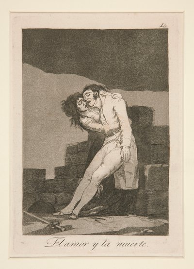 Love and Death, pl. 10 from the series Los caprichos by Francisco de Goya