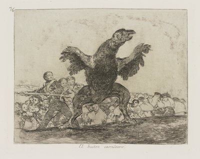 The Carnivorous Vulture, pl. 76 from the series The Disasters of War by Francisco de Goya