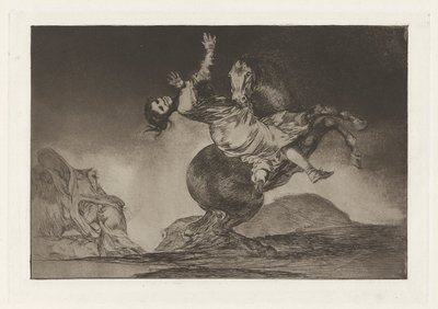 The Horse-Abductor, also known as A Woman and a Horse, Let Someone Else Master Them, from the series Los disparates (Los proverbios) by Francisco de Goya
