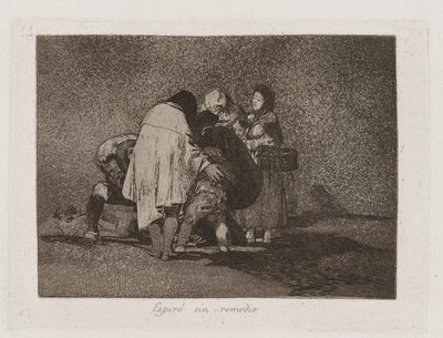 There Was Nothing to Be Done and He Died, Plate 53 from The Disasters of War by Francisco de Goya