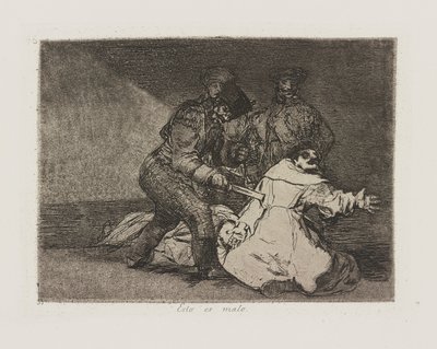 This Is Bad, pl. 46 from the series The Disasters of War by Francisco de Goya