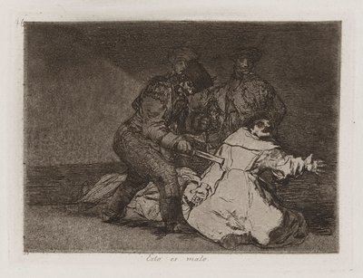 This is Bad, Plate 46 from The Disasters of War by Francisco de Goya