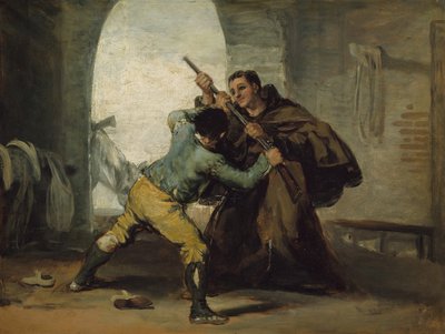 Friar Pedro Wrests the Gun from El Maragato, c. 1806 by Francisco de Goya