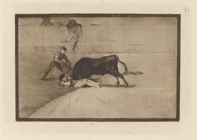 The Unlucky Death of Pepe Illo in the Ring at Madrid, Plate 33 from La tauromaquia by Francisco de Goya