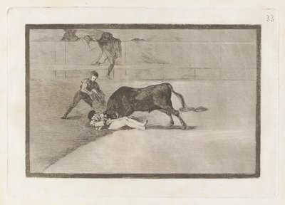 The Unlucky Death of Pepe Illo in the Ring at Madrid, Plate 33 from La Tauromaquia by Francisco de Goya