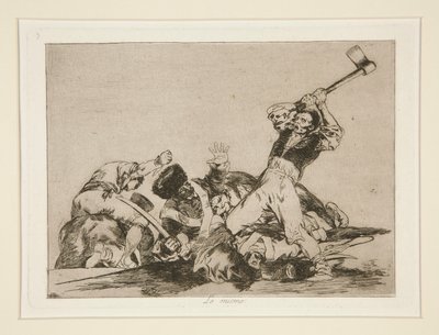 The Same, plate 3 from The Disasters of War by Francisco de Goya