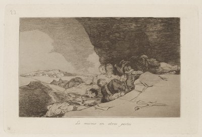 The Same Elsewhere, Plate 23 from The Disasters of War by Francisco de Goya