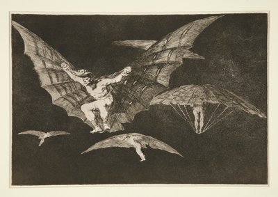 A Way of Flying, plate 13 from the series Los proverbios by Francisco de Goya