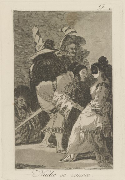 Nobody Knows Himself, pl. 6 from the series Los Caprichos by Francisco de Goya