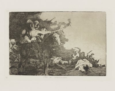 They Do Not Agree, Plate 17 from the Series The Disasters of War by Francisco de Goya